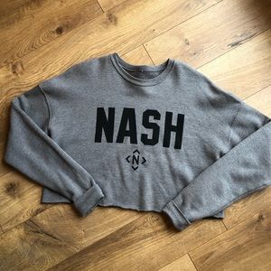 The NASH Collection Crop Top Long Sleeve Sweatshirt. Size Medium